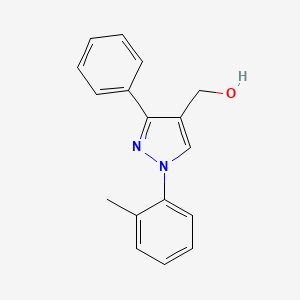 molecular formula C17H16N2O B12022454 (3-Phenyl-1-O-tolyl-1H-pyrazol-4-YL)methanol CAS No. 618441-80-8