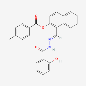 1-(2-(2-Hydroxybenzoyl)carbohydrazonoyl)-2-naphthyl 4-methylbenzoate