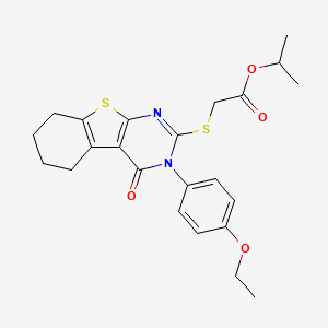 Isopropyl {[3-(4-ethoxyphenyl)-4-oxo-3,4,5,6,7,8-hexahydro[1]benzothieno[2,3-D]pyrimidin-2-YL]sulfanyl}acetate