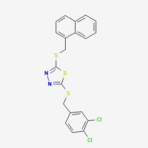 2-[(3,4-Dichlorobenzyl)sulfanyl]-5-[(1-naphthylmethyl)sulfanyl]-1,3,4-thiadiazole