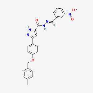 5-(4-((4-Methylbenzyl)oxy)phenyl)-N'-(3-nitrobenzylidene)-1H-pyrazole-3-carbohydrazide