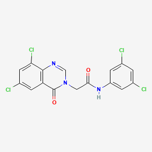 molecular formula C16H9Cl4N3O2 B12022599 2-(6,8-Dichloro-4-oxoquinazolin-3(4H)-yl)-N-(3,5-dichlorophenyl)acetamide CAS No. 618443-62-2