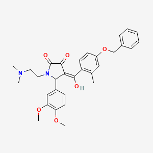 molecular formula C31H34N2O6 B12022621 4-(4-(Benzyloxy)-2-methylbenzoyl)-5-(3,4-dimethoxyphenyl)-1-(2-(dimethylamino)ethyl)-3-hydroxy-1H-pyrrol-2(5H)-one 