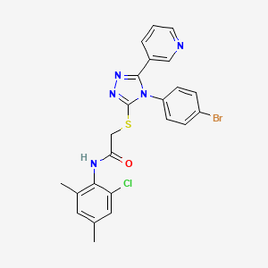 2-{[4-(4-bromophenyl)-5-(pyridin-3-yl)-4H-1,2,4-triazol-3-yl]sulfanyl}-N-(2-chloro-4,6-dimethylphenyl)acetamide