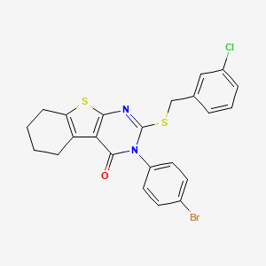 3-(4-bromophenyl)-2-[(3-chlorobenzyl)sulfanyl]-5,6,7,8-tetrahydro[1]benzothieno[2,3-d]pyrimidin-4(3H)-one