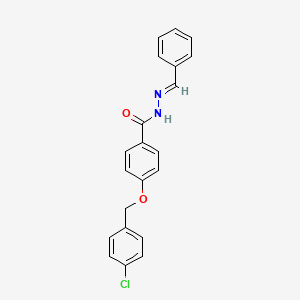 molecular formula C21H17ClN2O2 B12022670 N'-Benzylidene-4-((4-chlorobenzyl)oxy)benzohydrazide CAS No. 443979-14-4