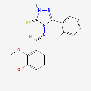 4-((2,3-Dimethoxybenzylidene)amino)-3-(2-fluorophenyl)-1H-1,2,4-triazole-5(4H)-thione