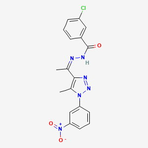 3-chloro-N'-{(Z)-1-[5-methyl-1-(3-nitrophenyl)-1H-1,2,3-triazol-4-yl]ethylidene}benzohydrazide