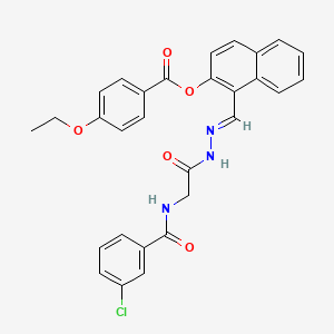 1-(2-(((3-Chlorobenzoyl)amino)AC)carbohydrazonoyl)-2-naphthyl 4-ethoxybenzoate