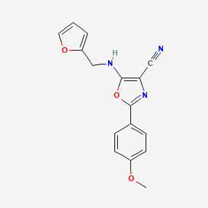 molecular formula C16H13N3O3 B1202274 5-(2-Furanylmethylamino)-2-(4-methoxyphenyl)-4-oxazolecarbonitrile 