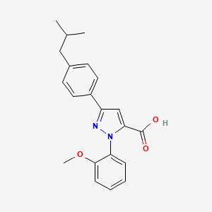 3-(4-Isobutylphenyl)-1-(2-methoxyphenyl)-1H-pyrazole-5-carboxylic acid