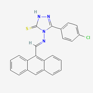 4-{[(E)-9-anthrylmethylidene]amino}-5-(4-chlorophenyl)-4H-1,2,4-triazole-3-thiol