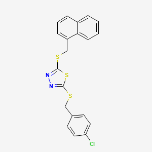 2-[(4-Chlorobenzyl)sulfanyl]-5-[(1-naphthylmethyl)sulfanyl]-1,3,4-thiadiazole