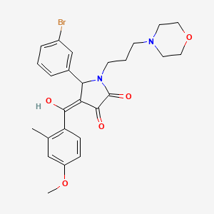 5-(3-bromophenyl)-3-hydroxy-4-(4-methoxy-2-methylbenzoyl)-1-[3-(4-morpholinyl)propyl]-1,5-dihydro-2H-pyrrol-2-one