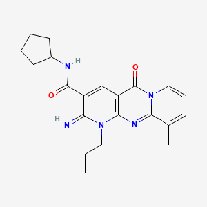 2-Imino-8-methyl-10-oxo-1-propyl-1,10-dihydro-2H-1,9,10a-triaza-anthracene-3-carboxylic acid cyclopentylamide