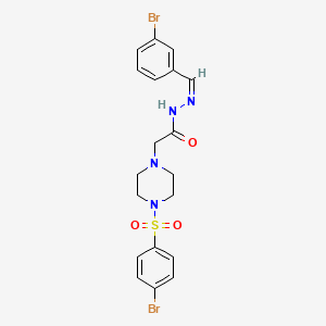 N-[(Z)-(3-bromophenyl)methylideneamino]-2-[4-(4-bromophenyl)sulfonylpiperazin-1-yl]acetamide