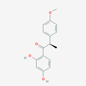 molecular formula C16H16O4 B1202293 (2r)-1-(2,4-二羟基苯基)-2-(4-甲氧基苯基)丙酮 CAS No. 4931-27-5