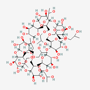 molecular formula C72H128O48 B1202301 3-Hydroxypropyl-gamma-Cyclodextrin CAS No. 116502-52-4