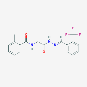 2-Methyl-N-(2-oxo-2-(2-(2-(trifluoromethyl)benzylidene)hydrazino)ethyl)benzamide