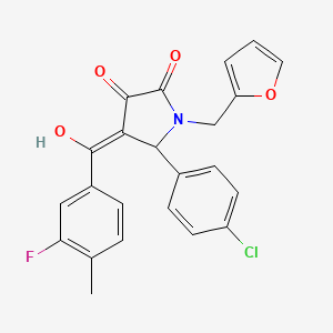 5-(4-chlorophenyl)-4-(3-fluoro-4-methylbenzoyl)-1-(2-furylmethyl)-3-hydroxy-1,5-dihydro-2H-pyrrol-2-one