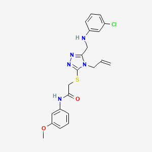 molecular formula C21H22ClN5O2S B12023154 2-({4-allyl-5-[(3-chloroanilino)methyl]-4H-1,2,4-triazol-3-yl}sulfanyl)-N-(3-methoxyphenyl)acetamide CAS No. 538337-20-1