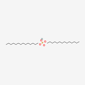 molecular formula C28H59O4P B1202318 1-Tetradecanol, hydrogen phosphate CAS No. 6640-03-5