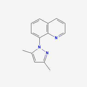 molecular formula C14H13N3 B1202329 8-(3,5-二甲基-1-吡唑基)喹啉 