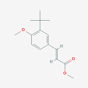 molecular formula C15H20O3 B12023306 methyl (E)-3-(3-tert-butyl-4-methoxyphenyl)prop-2-enoate CAS No. 401615-71-2