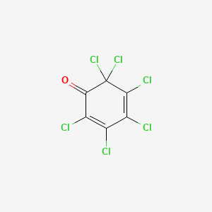 molecular formula C6Cl6O B1202336 2,3,4,5,6,6-六氯-2,4-环己二烯-1-酮 CAS No. 21306-21-8