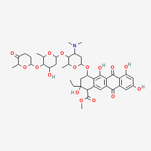 molecular formula C42H53NO16 B1202339 2-羟基阿克拉霉素 A CAS No. 79127-36-9