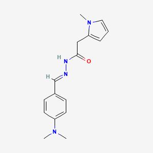 molecular formula C16H20N4O B12023431 N'-(4-(Dimethylamino)benzylidene)-2-(1-methyl-1H-pyrrol-2-YL)acetohydrazide 