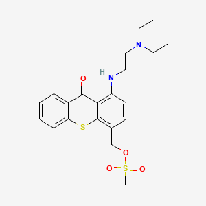 B1202344 (1-{[2-(Diethylamino)ethyl]amino}-9-oxo-9h-thioxanthen-4-yl)methyl methanesulfonate CAS No. 30922-68-0