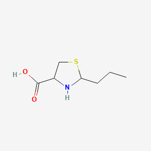 molecular formula C7H13NO2S B1202349 2-丙基-4-噻唑烷羧酸 CAS No. 4165-34-8