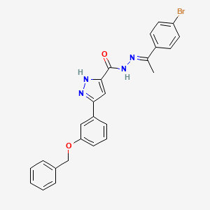 5-(3-(Benzyloxy)phenyl)-N'-(1-(4-bromophenyl)ethylidene)-1H-pyrazole-3-carbohydrazide