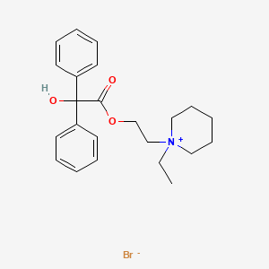 molecular formula C23H30BrNO3 B1202355 Pipethanate ethylbromide CAS No. 23182-46-9