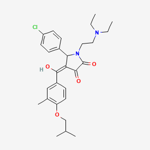 5-(4-chlorophenyl)-1-[2-(diethylamino)ethyl]-3-hydroxy-4-(4-isobutoxy-3-methylbenzoyl)-1,5-dihydro-2H-pyrrol-2-one