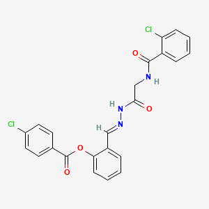 2-(2-(((2-Chlorobenzoyl)amino)acetyl)carbohydrazonoyl)phenyl 4-chlorobenzoate