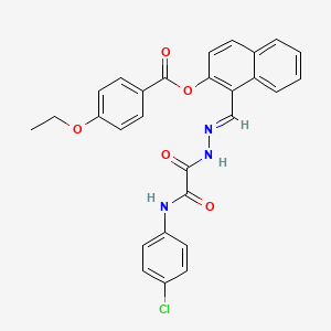 1-(2-((4-Chloroanilino)(oxo)acetyl)carbohydrazonoyl)-2-naphthyl 4-ethoxybenzoate