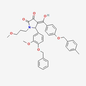 5-[4-(benzyloxy)-3-methoxyphenyl]-3-hydroxy-1-(3-methoxypropyl)-4-({4-[(4-methylbenzyl)oxy]phenyl}carbonyl)-1,5-dihydro-2H-pyrrol-2-one