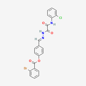 4-(2-((2-Chloroanilino)(oxo)acetyl)carbohydrazonoyl)phenyl 2-bromobenzoate