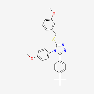 3-(4-tert-butylphenyl)-4-(4-methoxyphenyl)-5-[(3-methoxyphenyl)methylsulfanyl]-1,2,4-triazole