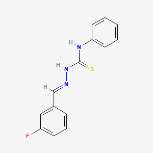 molecular formula C14H12FN3S B12023692 3-Fluorobenzaldehyde N-phenylthiosemicarbazone CAS No. 16113-69-2