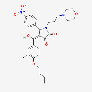 4-(4-butoxy-3-methylbenzoyl)-3-hydroxy-1-[3-(4-morpholinyl)propyl]-5-(4-nitrophenyl)-1,5-dihydro-2H-pyrrol-2-one