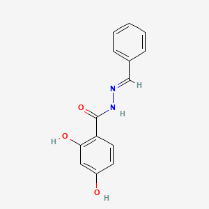 N-[(E)-benzylideneamino]-2,4-dihydroxybenzamide