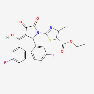 ethyl 2-{3-[(3-fluoro-4-methylphenyl)carbonyl]-2-(3-fluorophenyl)-4-hydroxy-5-oxo-2,5-dihydro-1H-pyrrol-1-yl}-4-methyl-1,3-thiazole-5-carboxylate