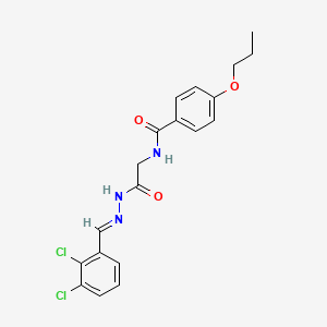 molecular formula C19H19Cl2N3O3 B12023781 N-(2-(2-(2,3-Dichlorobenzylidene)hydrazino)-2-oxoethyl)-4-propoxybenzamide CAS No. 769149-72-6