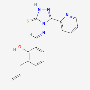 4-((3-Allyl-2-hydroxybenzylidene)amino)-3-(pyridin-2-yl)-1H-1,2,4-triazole-5(4H)-thione