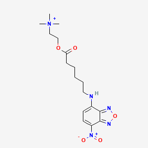 molecular formula C17H26N5O5+ B1202379 Nbd-5-acylcholine CAS No. 70214-86-7