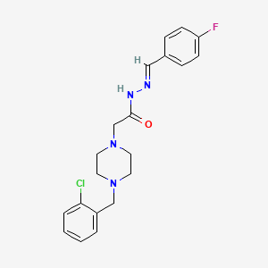 2-[4-(2-chlorobenzyl)-1-piperazinyl]-N'-[(E)-(4-fluorophenyl)methylidene]acetohydrazide