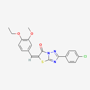 (5E)-2-(4-chlorophenyl)-5-(4-ethoxy-3-methoxybenzylidene)[1,3]thiazolo[3,2-b][1,2,4]triazol-6(5H)-one